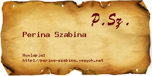 Perina Szabina névjegykártya